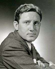 Black and white publicity photo of Spencer Tracy.