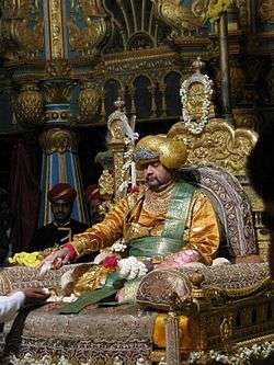 A photo of the Srikanta Datta Narasimharaja Wadiyar, scion of the Wodeyar dynasty