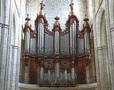 Pipe organs inside the Basilique Sainte-Marie-Madeleine in Saint-Maximin-la-Sainte-Baume