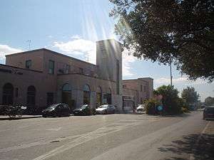 View of the passenger building.