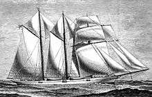Drawing of the yacht