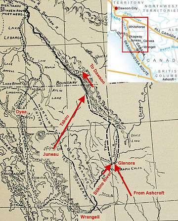 Map of Stikine route from 1897