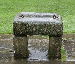 A replica of the Stone of Scone