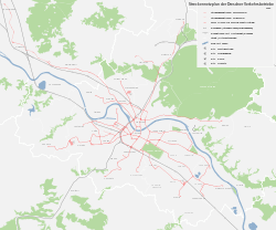 Dresden tramway network, 2012.