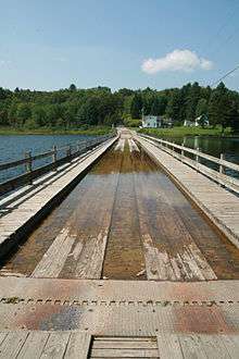 Sunset Lake Floating Bridge in 2008 (7th bridge)