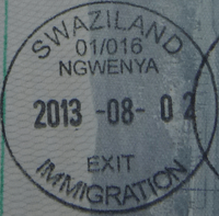 Exit stamp