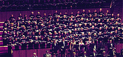 Choir in a formal concert setting