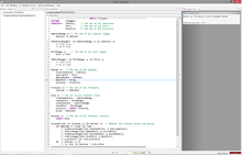 Screenshot of IDE