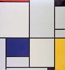 Piet Mondriaan abstract painting Tableau I, from 1921