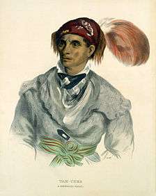 Watercolor portrait of a young Cherokee chief