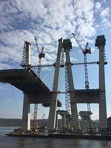 Construction of new Tappan Zee Bridge.