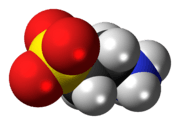 Space-filling model of the taurine zwitterion