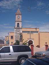 Image of a church in Tepehuanes.