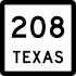 State Highway 208 marker