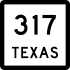 State Highway 317 marker