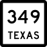 State Highway 349 marker