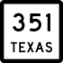 State Highway 351 marker