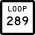 State Highway Loop 289 marker