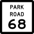 Park Road 68 marker