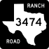 Ranch to Market Road 3474 marker