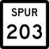 State Highway Spur 203 marker