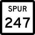 State Highway Spur 247 marker