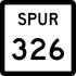 State Highway Spur 326 marker