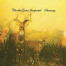 The artwork for Swansongs has a trio of deer on a yellow backdrop.