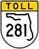 State Road 281 toll marker