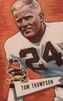 Thompson on a 1952 football card