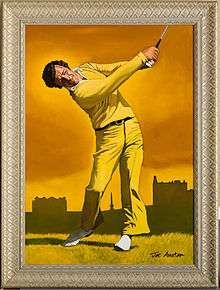 Joe Austen golf portrait of Tony Jacklin CBE, within The Gallery of Champions