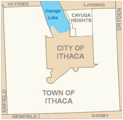 Town of Ithaca map