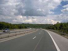 Trakiya motorway, one of the main national motorways