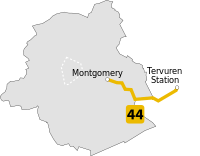 Map of route 44.