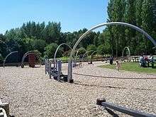 The Trim Trail Play Area in Telford Town Park.