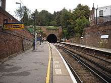 Photograph showing the north portal of Grove Tunnel.