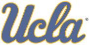 UCLA logo written in blue and gold script