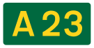A23 road shield