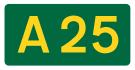 A25 road shield