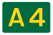 A4 road shield