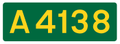 A4138 road shield