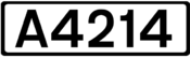 A4214 road shield