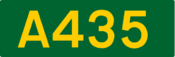 A435 road shield