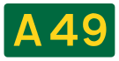 A49 road shield