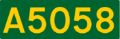 A5058 road shield