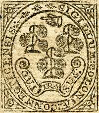 Connecticut colonial seal detail (1775)