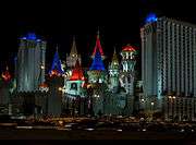 Excalibur Hotel and Casino at night