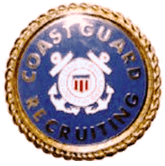 U.S. Coast Guard Recruiting Badge with Wreath
