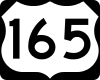 U.S. Route 165 marker