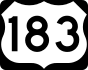 US Highway 183 marker